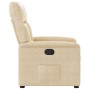 Sillón reclinable tela de microfibra color crema