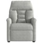 Sillón reclinable de masaje tela de microfibra gris claro
