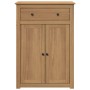 Mueble zapatero Panama madera maciza de pino 80x40x114 cm