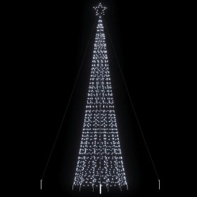 Árbol de Navidad LED con estacas 1534 LEDs blanco frío 500 cm