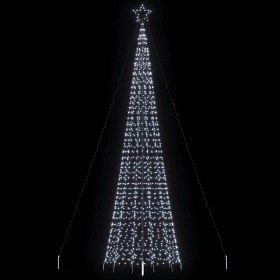 Árbol de Navidad LED con estacas 1534 LEDs blanco frío 500 cm