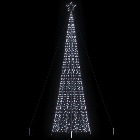 Árbol de Navidad LED con estacas 1534 LEDs blanco frío 500 cm