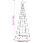Árbol de Navidad LED 200 LEDs blanco frío 182 cm