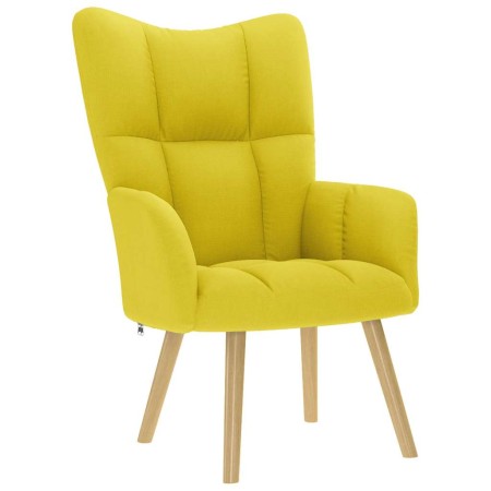 Sillón de relax de tela amarillo clara en Sillones | Comprar online en Foro24