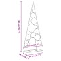 Árbol de Navidad para decoración metal negro 150 cm