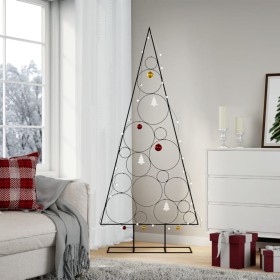 Árbol de Navidad para decoración metal negro 180 cm