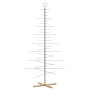 Árbol de Navidad metal negro con base de madera 210 cm