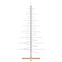 Árbol de Navidad metal negro con base de madera 210 cm