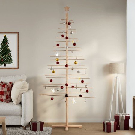 Árbol de Navidad de madera de adorno madera maciza pino 210 cm en Arboles de navidad | Comprar online en Foro24