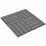 Baldosas de WPC 30x30 cm 11 unidades 1 m² gris