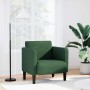 Sillón con reposabrazos verde oscuro 54 cm tejido de pana
