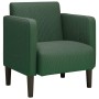 Sillón con reposabrazos verde oscuro 54 cm tejido de pana