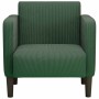 Sillón con reposabrazos verde oscuro 54 cm tejido de pana
