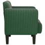 Sillón con reposabrazos verde oscuro 54 cm tejido de pana
