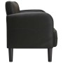 Sofá Loveseat de cuero sintética color negro de 110 cm