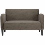 Sofá Loveseat gris oscuro 110 cm cuero sintética