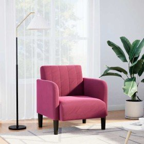 Sillón con reposabrazos Terciopelo Rojo Vino 54 cm Sillón con reposabrazos Terciopelo Rojo Vino 54 cm