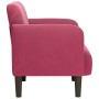 Sillón con reposabrazos Terciopelo Rojo Vino 54 cm