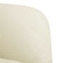 Sillón con reposabrazos en terciopelo color crema 54 cm