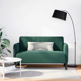 Sofá Loveseat verde oscuro 109 cm terciopelo