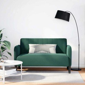 Sofá Loveseat verde oscuro 109 cm terciopelo Sofá Loveseat verde oscuro 109 cm terciopelo