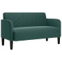 Sofá Loveseat verde oscuro 109 cm terciopelo