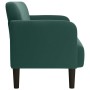 Sofá Loveseat verde oscuro 109 cm terciopelo