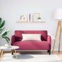 Sofá Loveseat rojo vino 109 cm terciopelo en Sofás | Comprar online en Foro24
