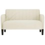 Sofá Loveseat terciopelo crema 109 cm