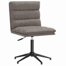 Silla de comedor de cuero sintético gris Silla de comedor de cuero sintético gris