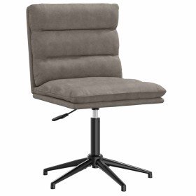 Silla de comedor de cuero sintético gris Silla de comedor de cuero sintético gris