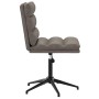 Silla de comedor de cuero sintético gris