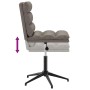 Silla de comedor de cuero sintético gris