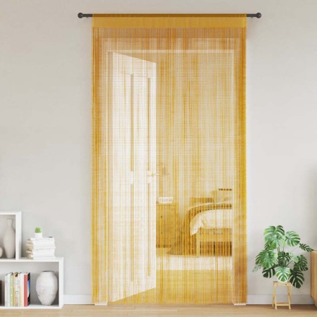 Cortinas de tiras 2 uds doradas 140x250 cm