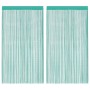 Cortinas de tiras 2 uds turquesa 100x250 cm