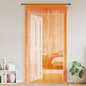 Cortinas de cuerdas 2 uds naranja 100x250 cm Cortinas de cuerdas 2 uds naranja 100x250 cm