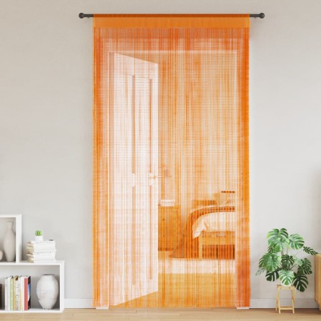 Cortinas de cuerdas 2 uds naranja 100x250 cm