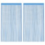 Cortinas de tiras 2 uds azul claro 100x250 cm