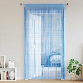 Cortinas de tiras 2 uds azul claro 140x250 cm Cortinas de tiras 2 uds azul claro 140x250 cm