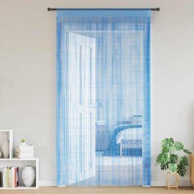Cortinas de tiras 2 uds azul claro 140x250 cm Cortinas de tiras 2 uds azul claro 140x250 cm