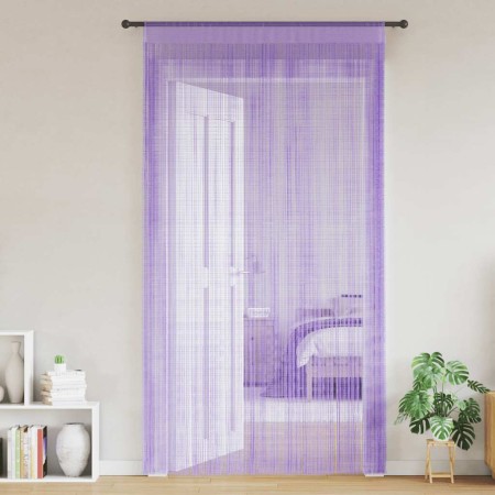 Cortinas de tiras 2 uds morado 140x250 cm