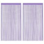 Cortinas de tiras 2 uds morado 140x250 cm