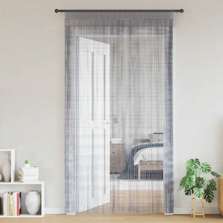 Cortinas de tiras 2 uds gris claro 100x250 cm