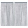 Cortinas de tiras 2 uds gris claro 100x250 cm