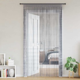 Cortinas de tiras 2 uds gris claro 140x250 cm Cortinas de tiras 2 uds gris claro 140x250 cm