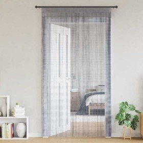 Cortinas de tiras 2 uds gris claro 140x250 cm Cortinas de tiras 2 uds gris claro 140x250 cm