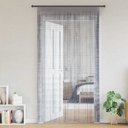 Cortinas de tiras 2 uds gris claro 140x250 cm