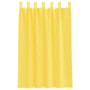 Cortinas de gasa con trabillas 2 uds amarillo 140x175 cm