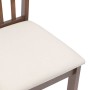 Sillas de comedor con cojines 2 uds madera maciza marrón caucho