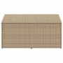 Caja de almacenamiento para jardín beige 110x50x58 cm ratán